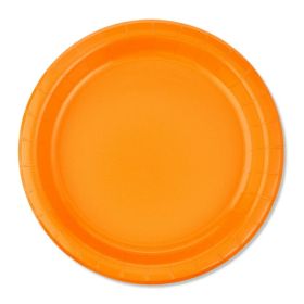 Way To Celebrate 9-Inch Disposable Paper Plates In Tangerine – 55 Count Pack Of Durable Party Plates