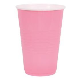 Way To Celebrate Disposable Plastic Party Cups – Lovely Pink, 16 fl oz, 18 Count Durable Drinkware for Celebrations