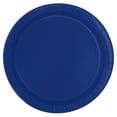 Way To Celebrate Disposable Paper Plates 20 Count 9" Round Navy Blue Heavy-Duty Party Tableware