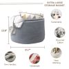 Eco living Recycled Cotton Rope Storage Basket 21.7 x 21.7 x 13.8 Inch Extra Large Basket for Cushions Blanket Pillows Toys Stylish and Eco Friendly L