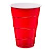 50-Pack Disposable Red Plastic Party Cups – 18 oz, Non-Slip Grip, Durable & Lightweight for Indoor/Outdoor Events