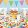 Way To Celebrate Colorful Party Paper Plates 10 Count 7" Round Multicolor Disposable Tableware for Birthdays and Events