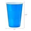 Way To Celebrate Disposable Plastic Party Cups – Electric Blue, 16 fl oz, 18 Count Durable Drinkware for Parties and Events