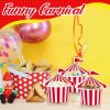 124 PCS Carnival Party Ice Cream Box Set 24 Red White Stripes Paper Cups 100 Transparent Plastic Spoons Disposable Ice Cream Bowls for Sundae Yogurt