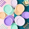 Way To Celebrate 7-Inch Mint Disposable Paper Plates – 24 Count Pack Of Durable Party Plates For Snacks And Desserts
