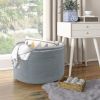 Eco living Recycled Cotton Rope Storage Basket 21.7 x 21.7 x 13.8 Inch Extra Large Basket for Cushions Blanket Pillows Toys Stylish and Eco Friendly L