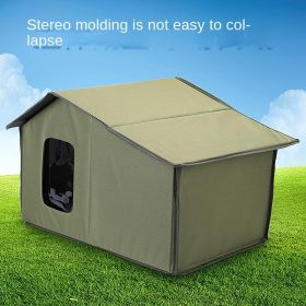 Outdoor Stray Cat And Dog House Waterproof And Warm For All Seasons, Removable, Easy To Clean And Convenient To Store (Option: Grass Green)