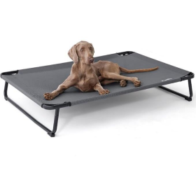 Made4Pets Large Dog Outdoor Adjustable Pet Bed With Buckle Legs, Washable Mesh Cover, Non-Slip Feet, Durable And Bite-Resistant, Suitable For Indoor A (Option: Grey xxl)