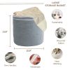 Large Recycled Cotton Rope Basket Blanket Storage Basket Pillows Toys Towels Laundry and Living Room Organization 15.8x13.8 Inches   Eco friendly & De