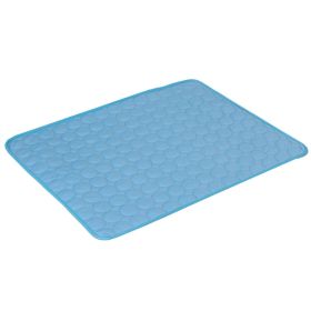 Dog Cooling Mat Summer Pets Cold Bed Extra Large For Small Big Dogs Pet Accessories Cat Durable Blanket Sofa Cat Ice Pad Blanket Pet Products (Option: Blue Edging-XL100*70cm)